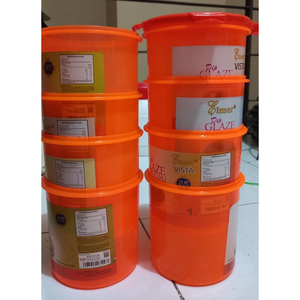 Ember Pail Bekas 1 kg warna orange bersih