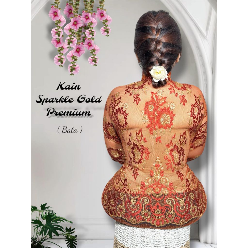 kain Kebaya brokat semifrance metalik