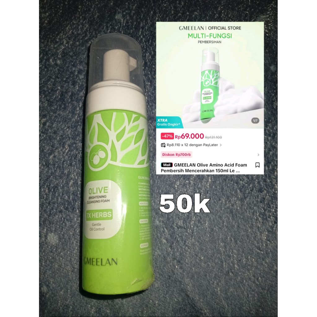 SEGEL / Face wash foam/olive amino acid foam gmeelan/ gmeelan skincare/ gmeelan skincare face wash/f