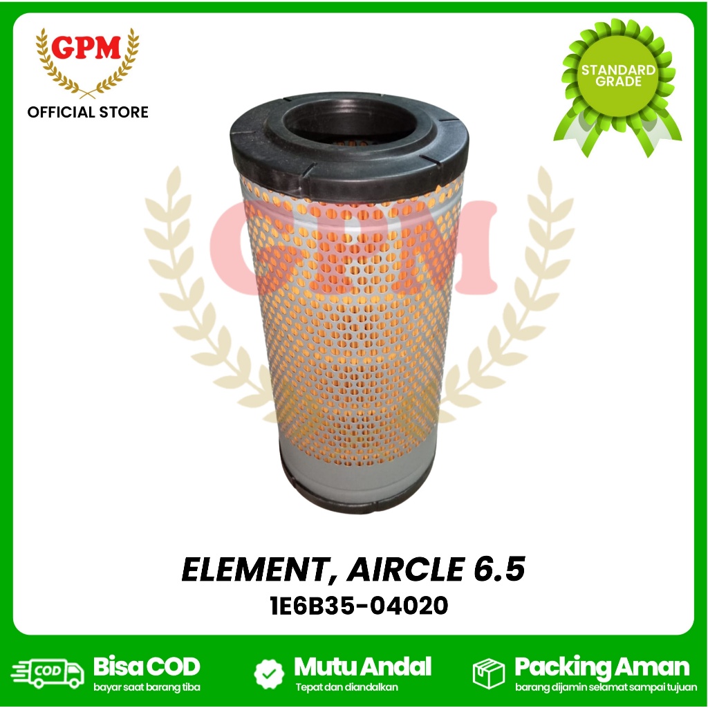 ELEMENT, AIRCLE 6.5 / FILTER UDARA AW-70, AW-82 / 1E6B35-04020