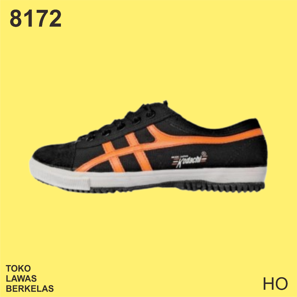 Sepatu Kodachi 8172 HITAM ORANGE - Kodachi Shoes 8172 HO Orange Black