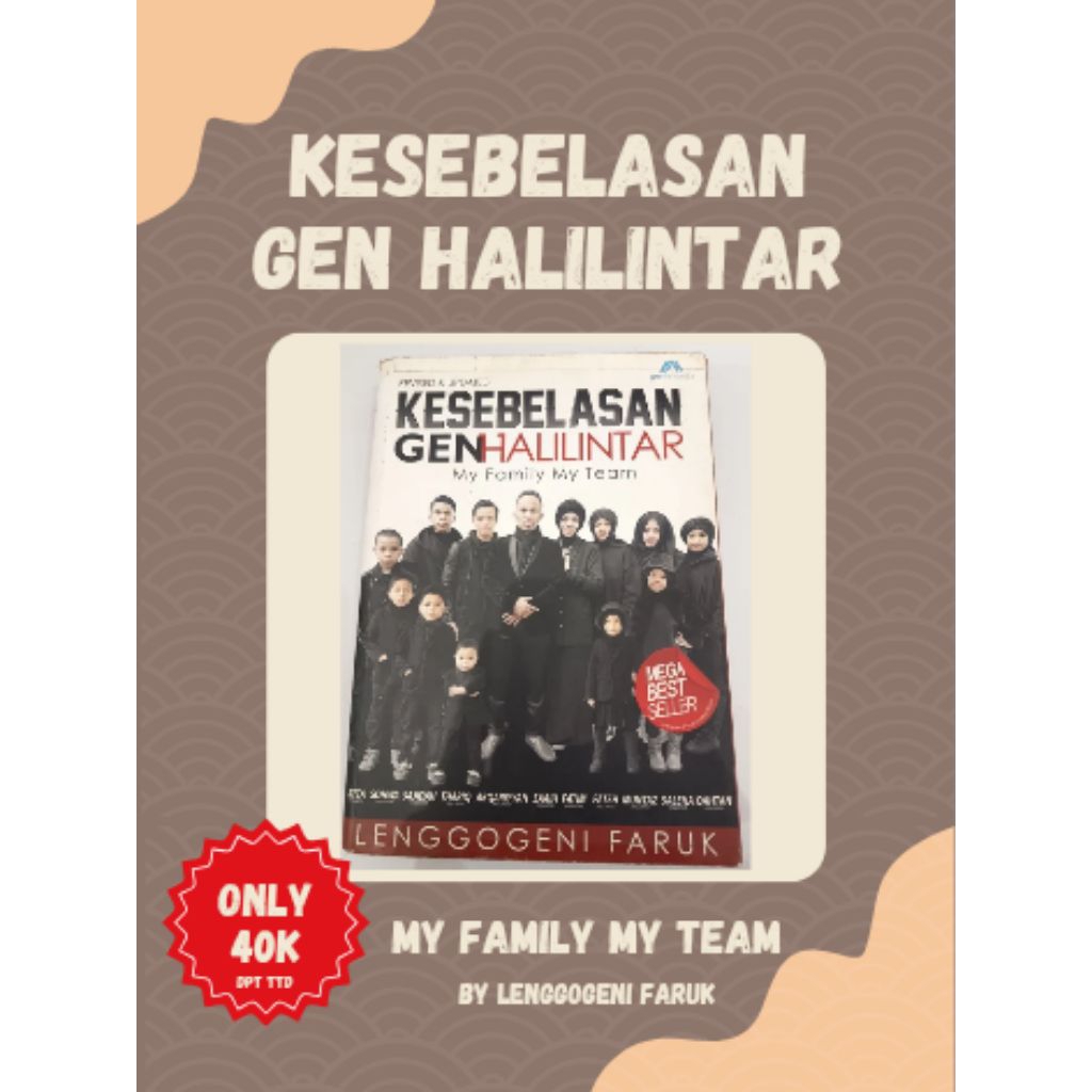 Buku kesebelasan Gen Halilintar My Family My Team (Ada tanda tangan anggota gen halilintar)