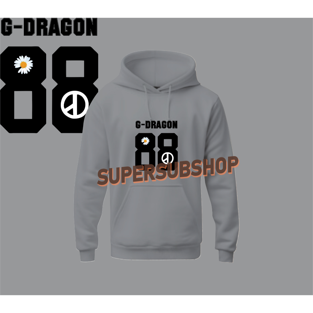 Hoodie Kpop G-DRAGON 88 Merch G-DRAGON 88 Bahan Cotton Fleece