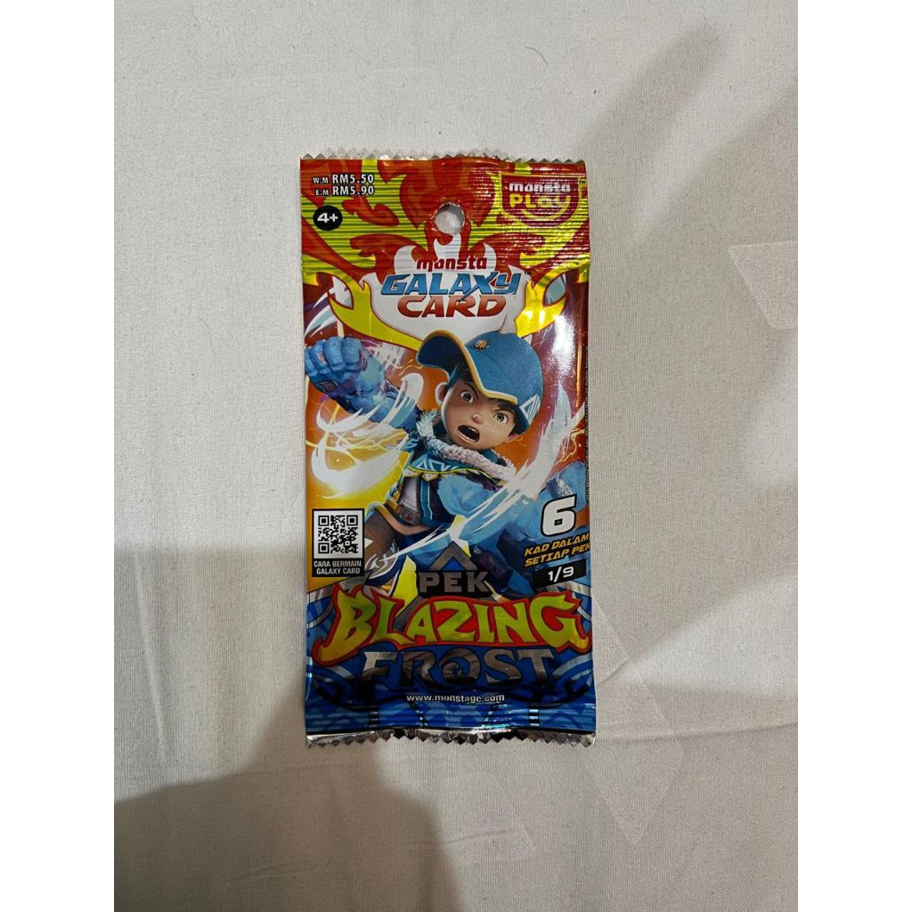 Kartu BoBoiBoy Pek Blazing Frost 1/9 ORI Malaysia