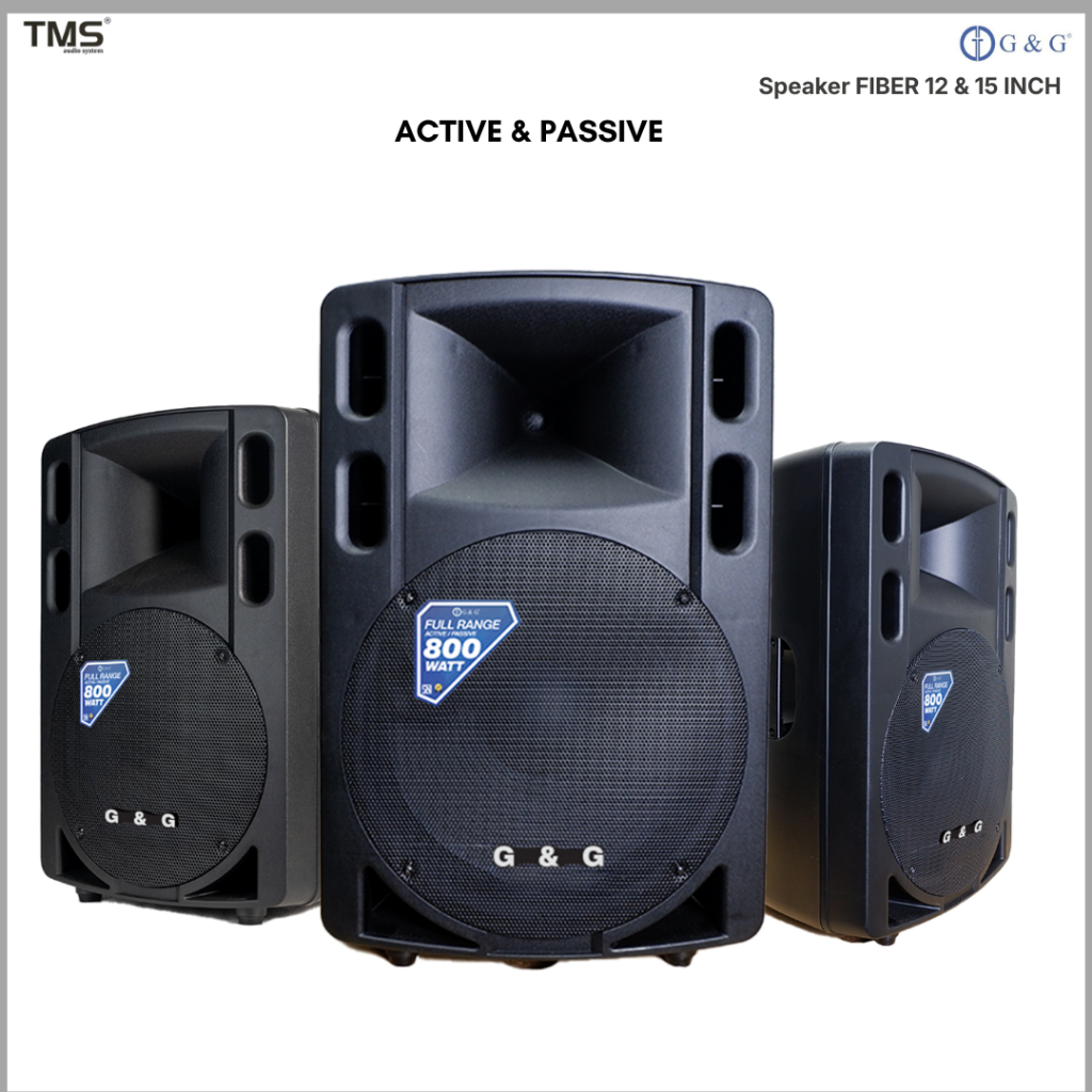 Speaker 12/15 Inch AKtif Pasif G&G EV 112/115 Usb Bluetooth Box Fiber Original Sound System I TMS