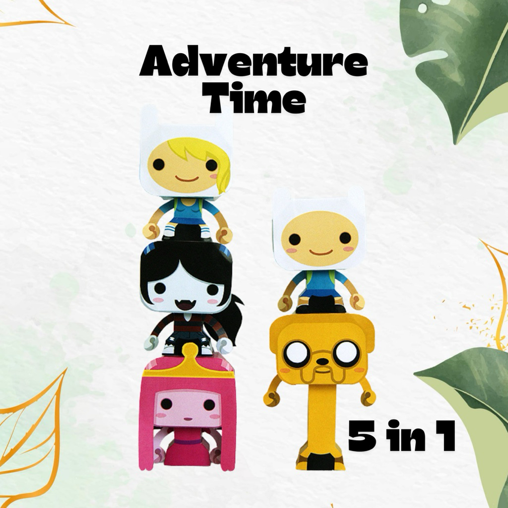 Adventure Time Papercraft jadi | 5 in 1 | Tinggal pajang