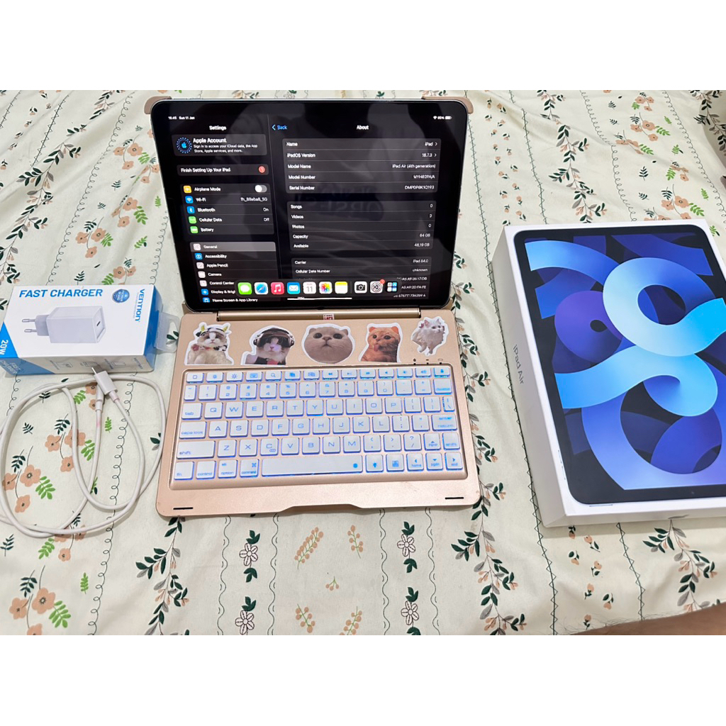 ipad air 4 blue 64gb wifi cellular ex ibox murah