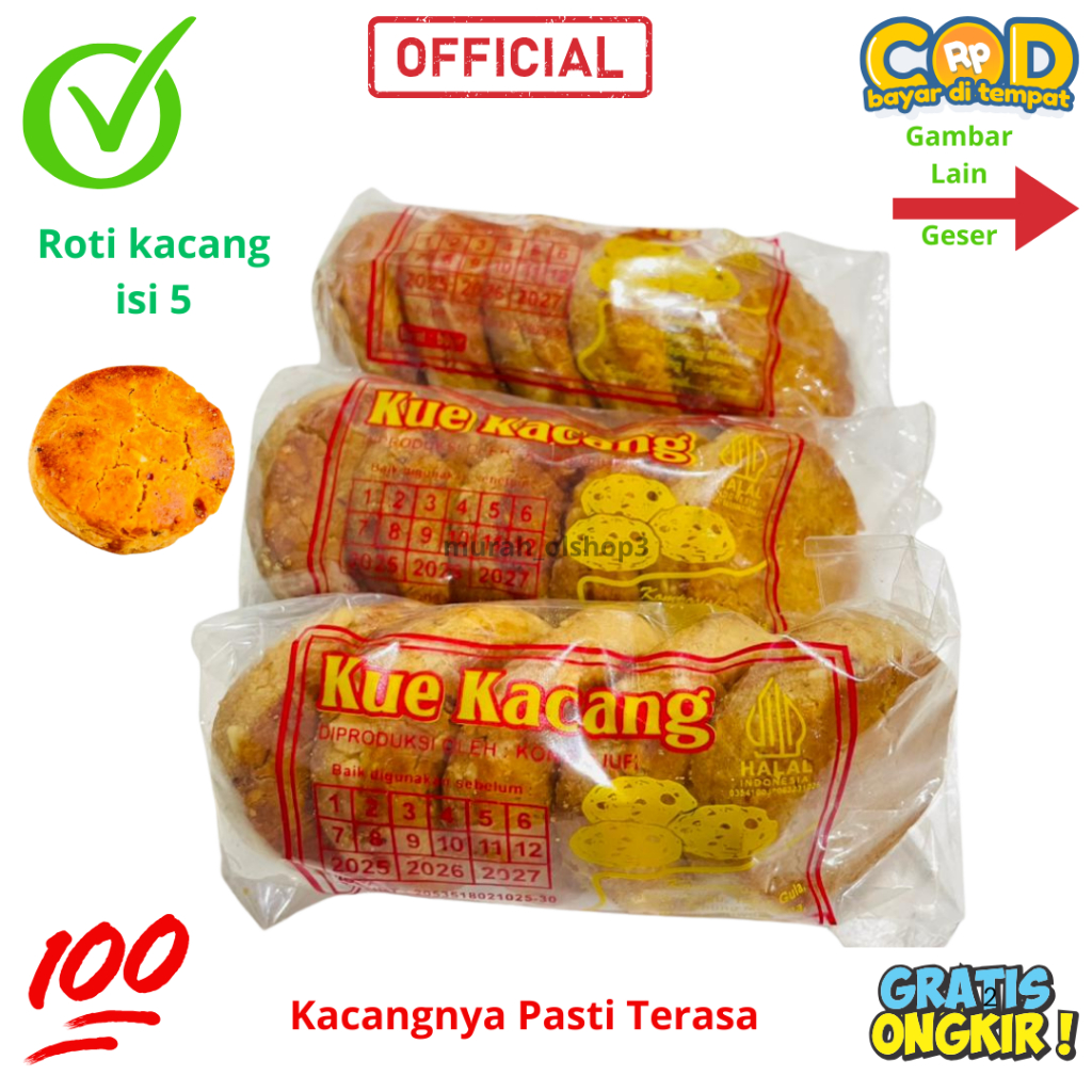 Roti Kue Kacang Tidar / Keping Mak Kres Enak B