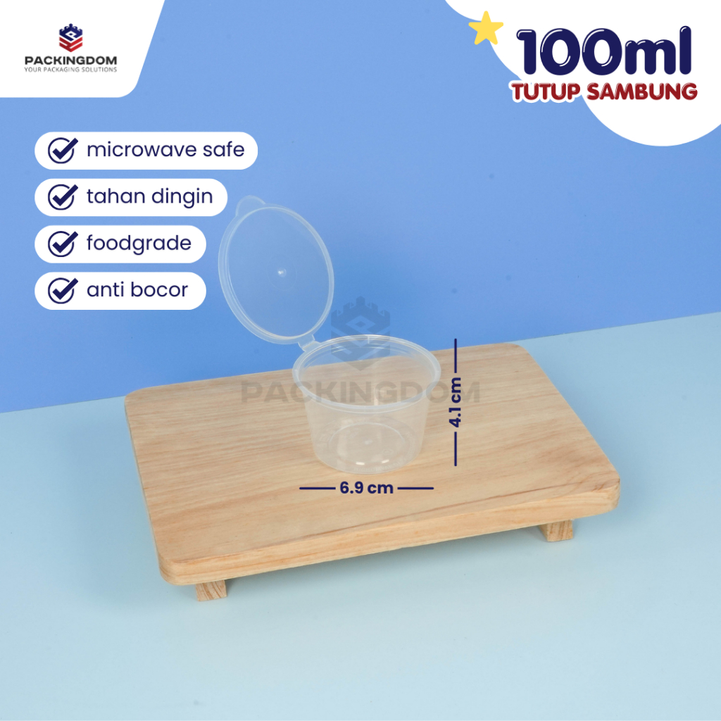 ( ECER 10pcs / 25pcs ) Thinwall KLIR Cup 100 ml Tutup Sambung - 100 ml Mini - Cup Puding Klir 100 ml