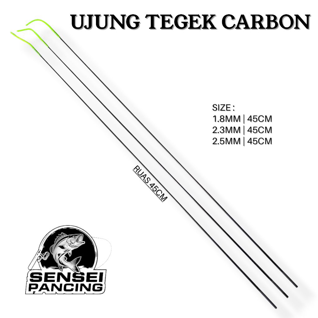 SPERPART UJUNG TEGEK CARBON NEPTUNA RUAS UJUNG TEGEK 45CM