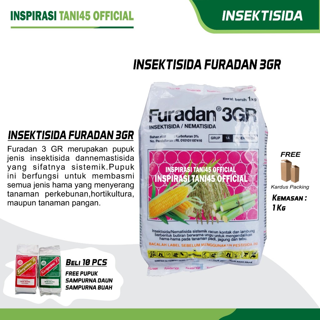 Bisa COD Insektisida Furadan 3GR Kemasan 1 kg/Furadan 3GR Kemasan 1 kg/Insektisida Furadan 3GR 1 kg