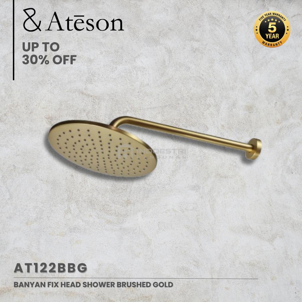 Head Shower ATESON BANYAN AT122BBG Brushed Gold / ATESON Banyan Fix Head Shower Brushed Gold