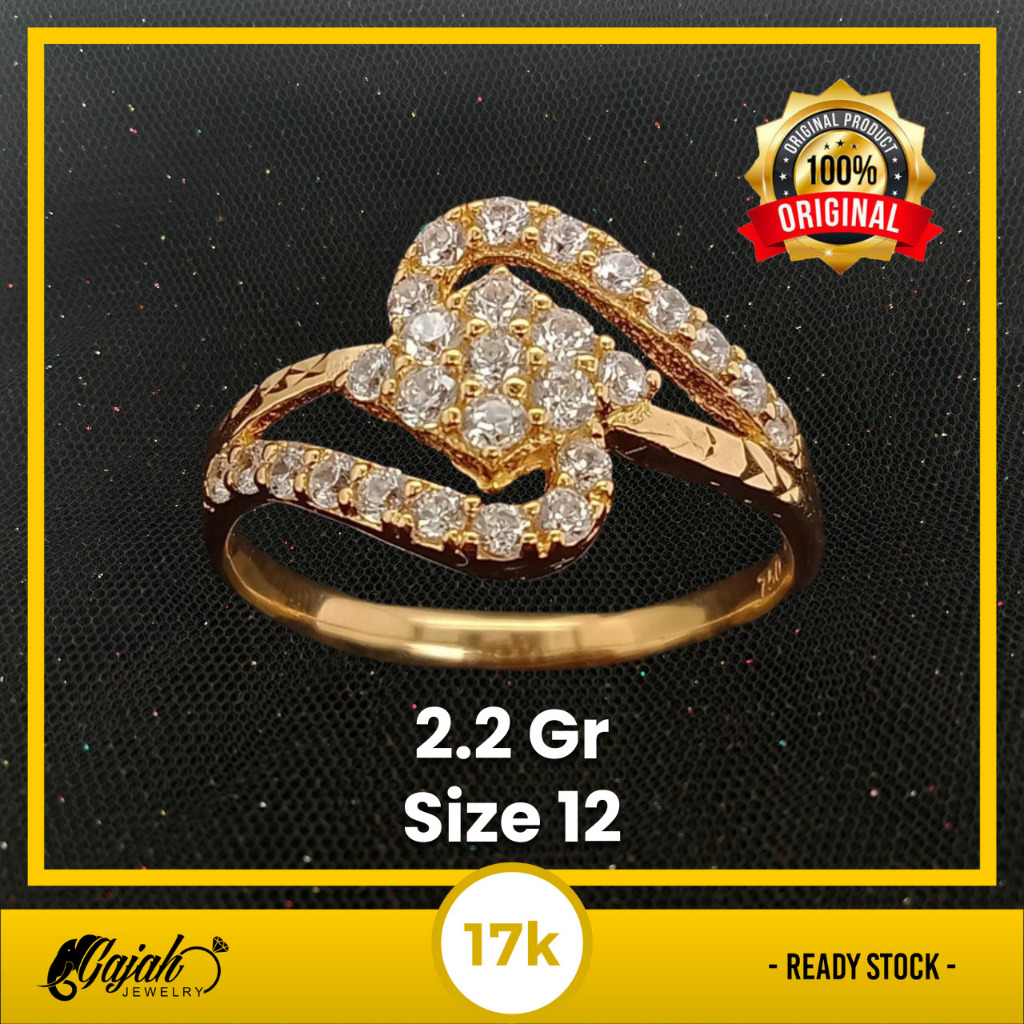 Cincin Emas 17K - Toko Emas Gajah - 2.2 Gram 2215