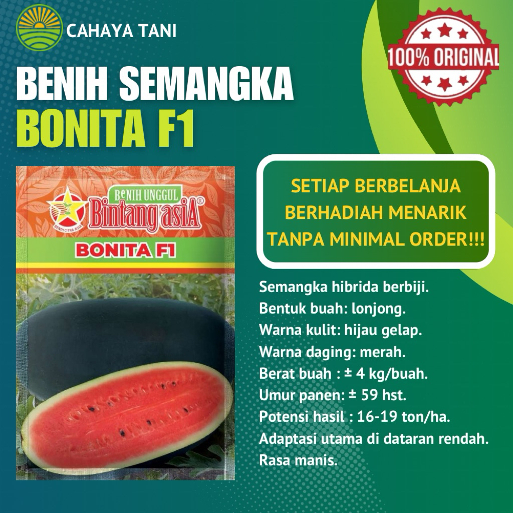 Benih Semangka BONITA F1 20gram Bintang Asia