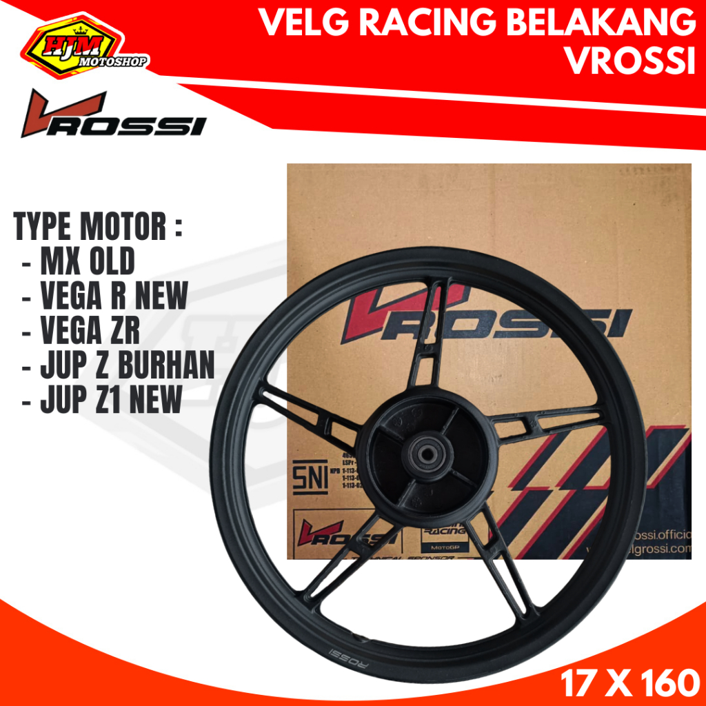 VELG RACING BELAKANG JUPITER MX OLD / VEGA R ZR / JUPITER Z BURHAN Z1 NEW 17 x 160 ORIGINAL VROSSI