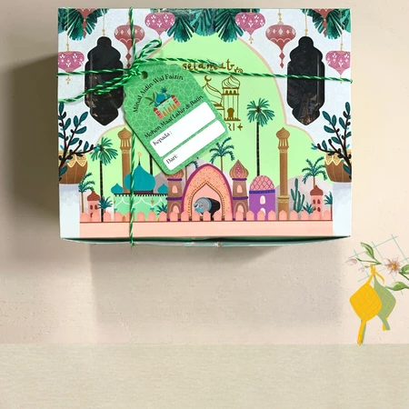 Box Kue Kering Cookies Kotak Hampers Souvenir Jendela Mika Motif Lebaran