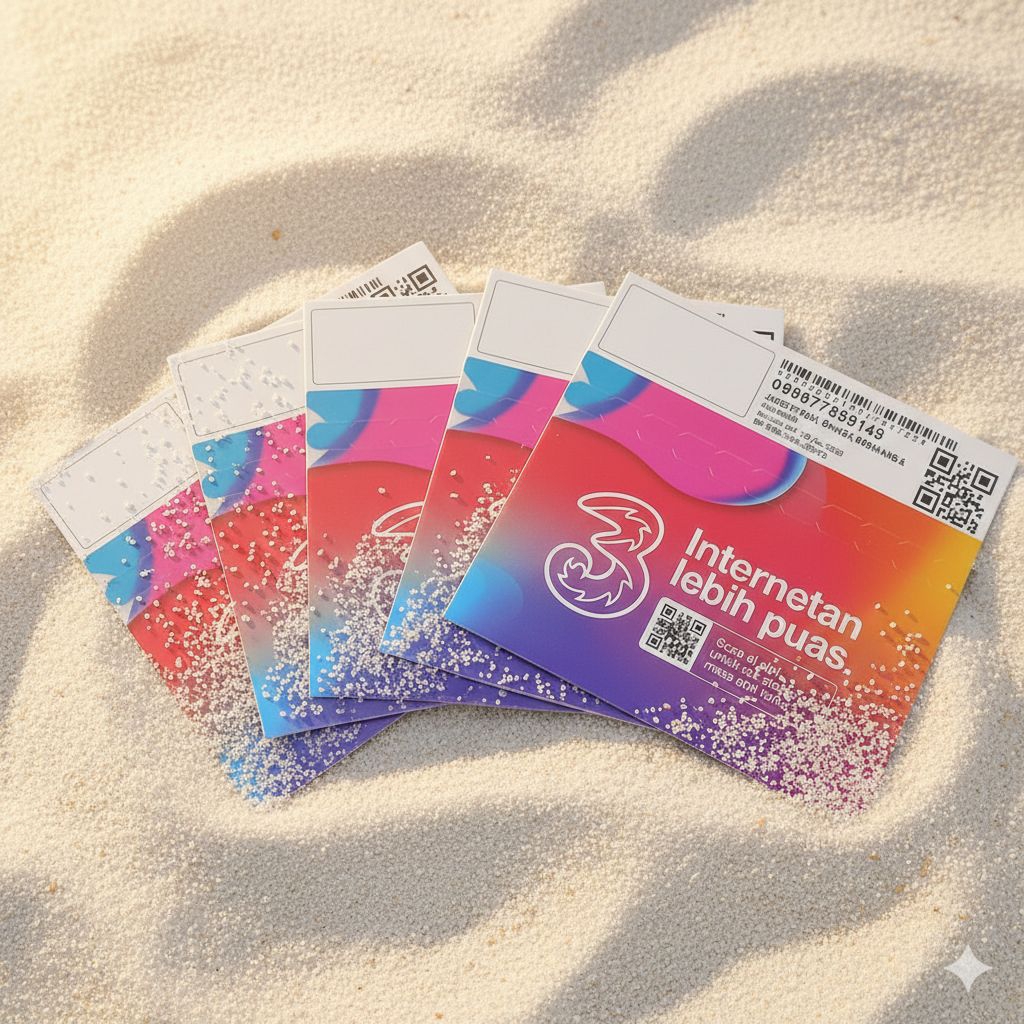 KARTU PERDANA TRI KUOTA HAPPY 3GB | PAKET DATA INTERNET THREE 3