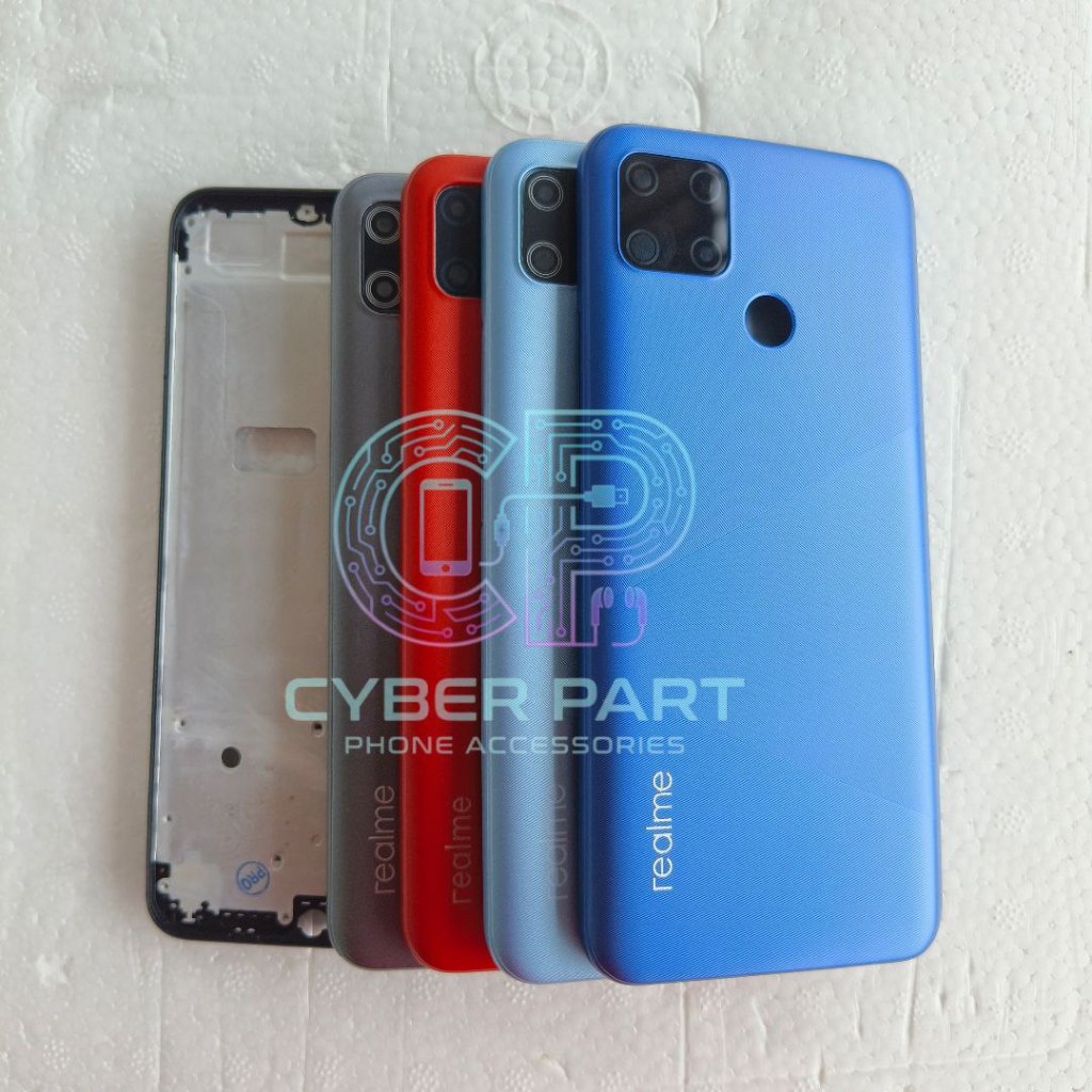 Backdoor Casing Housing Realme C12 RMX2189 Back Cover Tutup Belakang + Frame Lcd