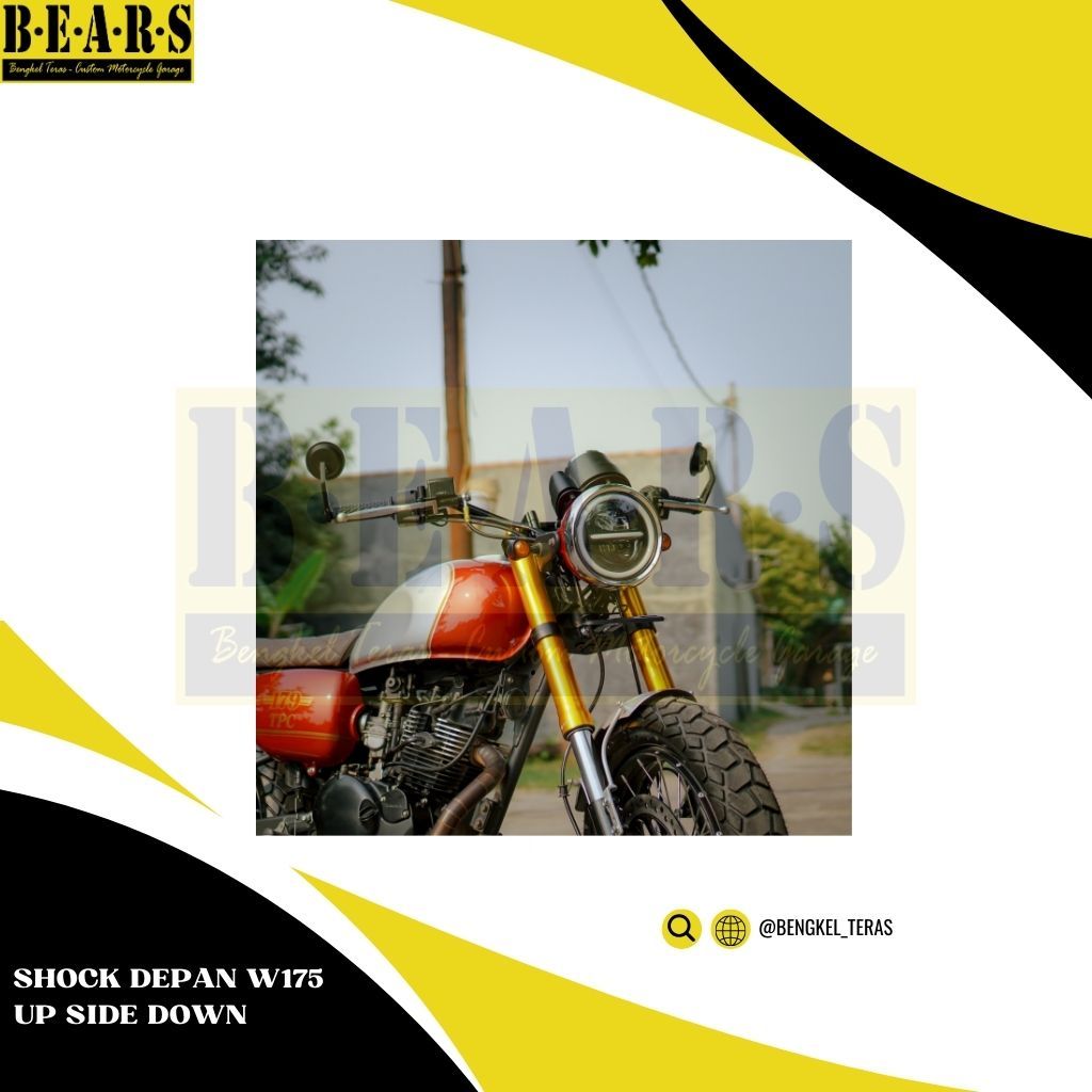 Modifikasi Kawasaki W175 Shockbreaker Upside-down