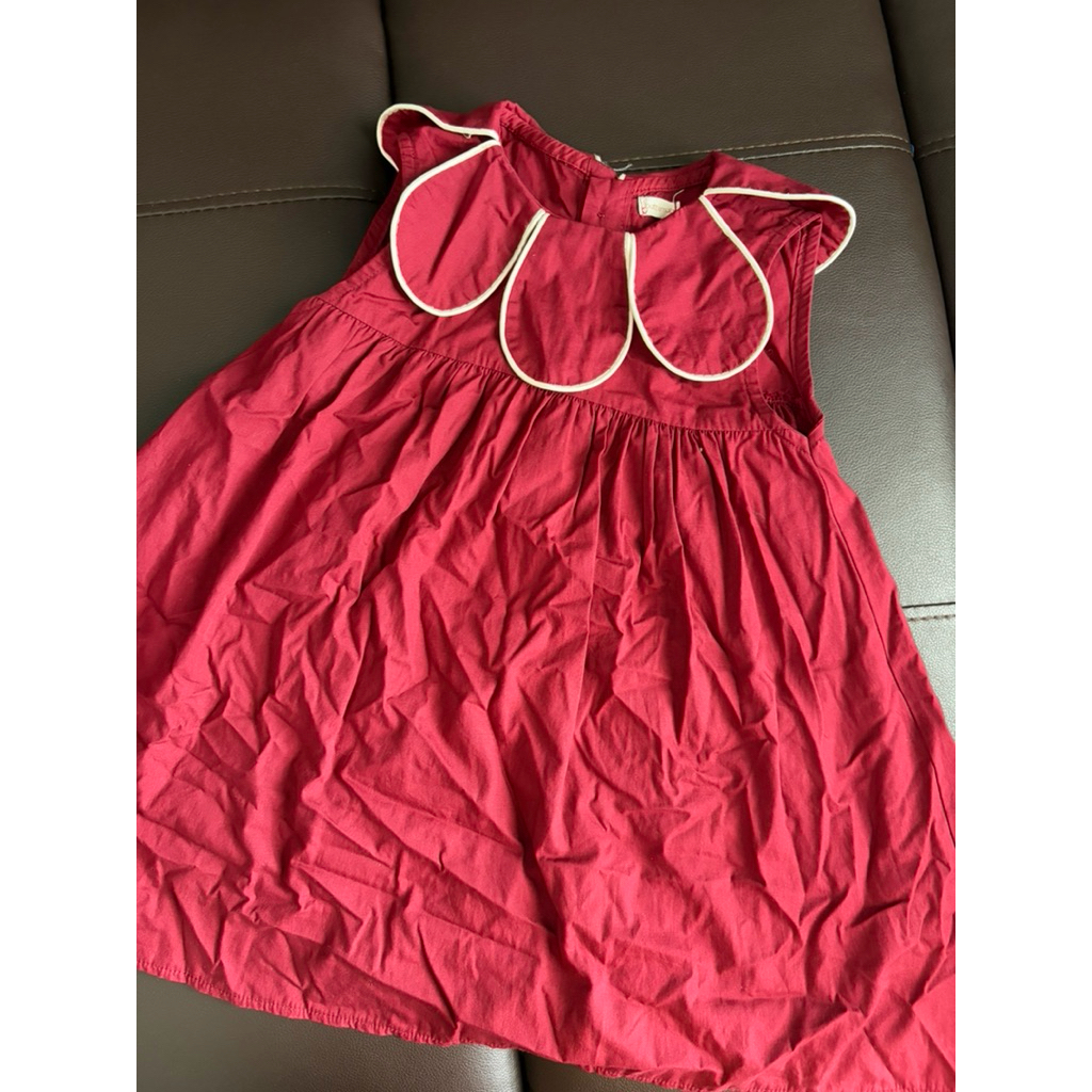 dress merah CNY butternut dress 3-4 tahun