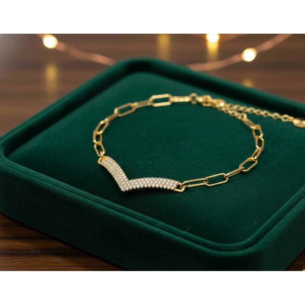 gelang fuji aurel peperclip xuping titanium Gelang rantai
