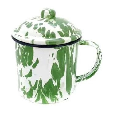 Gelas Burik Mug Cangkir Teh Kopi Jadul Enamel Blurik Motif Loreng Vintage Unik Anti Pecah