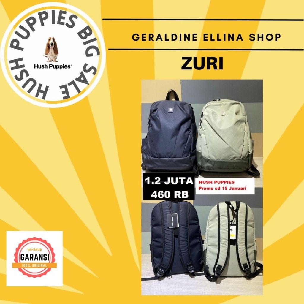 Tas ransel backpack Hush Puppies original sale seri ZURI