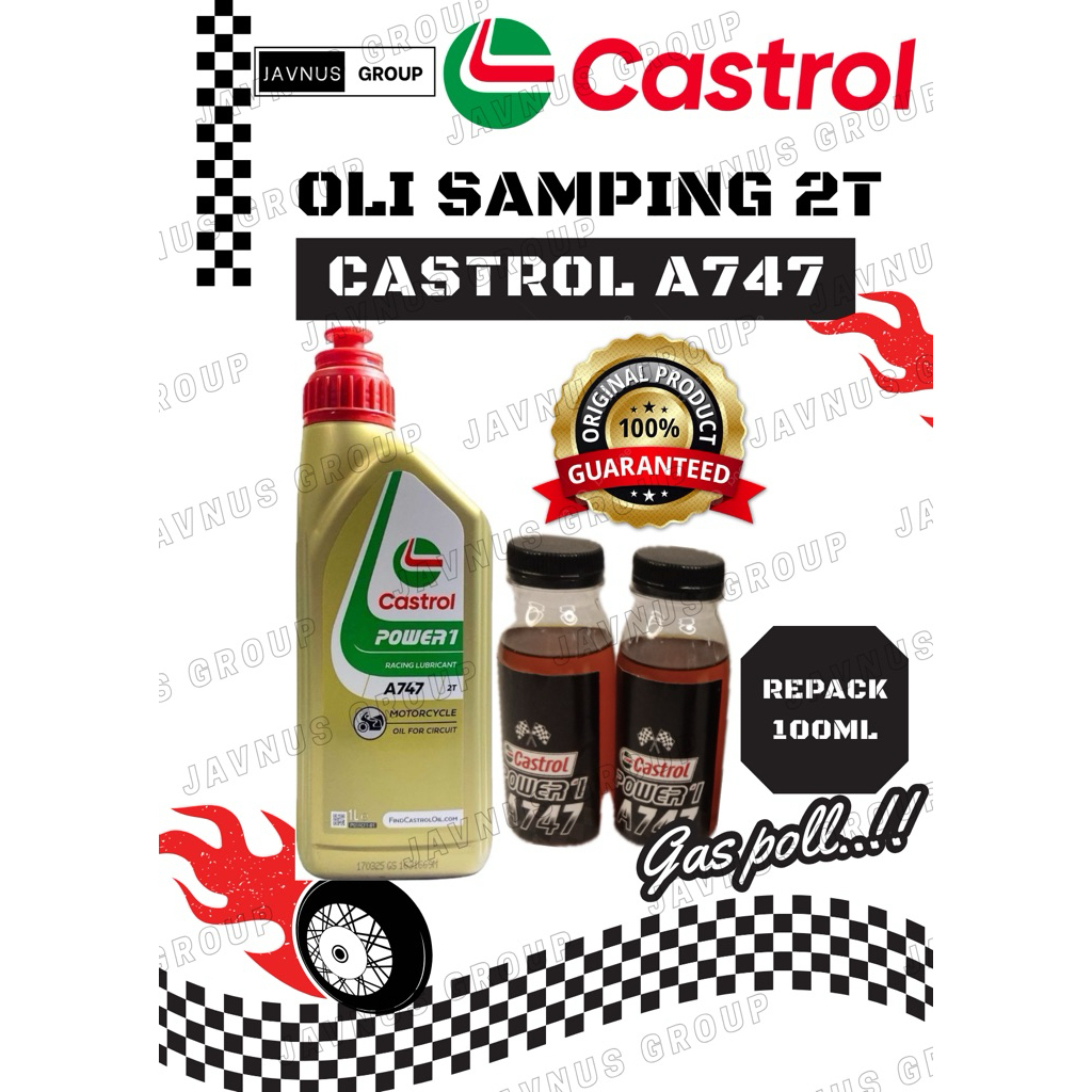 Oli Samping Castrol A747 Original Kemasan 100ml 100% Original Oli Samping 2 Tak Oli Samping 2Tak Cas