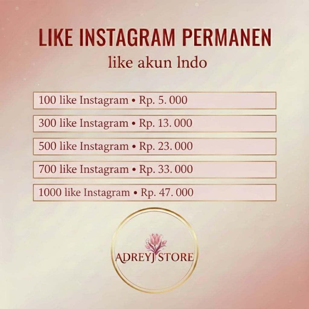 Like IG Permanen dengan AKUN INDO