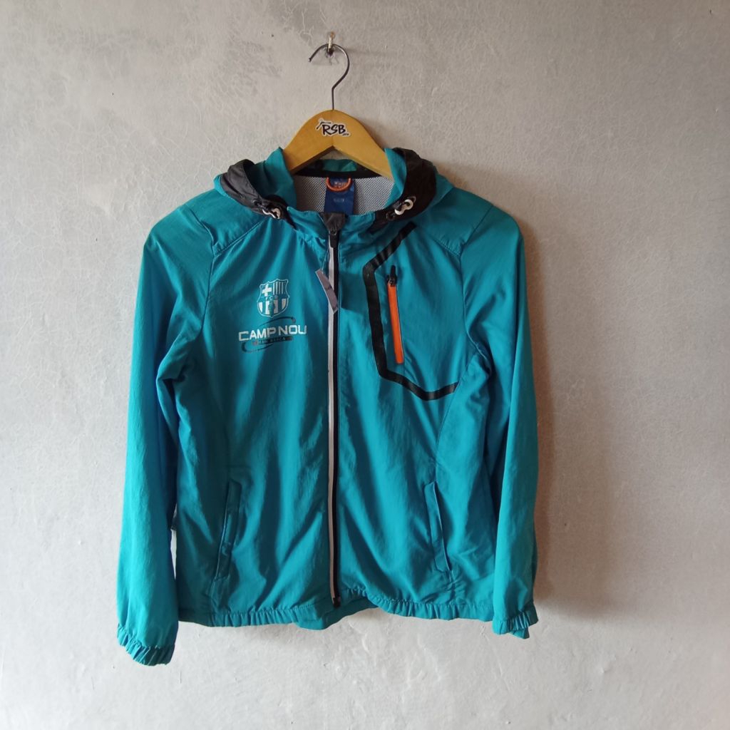 JACKET TIPIS OLAHRAGA ANAK BARCA OFICIAL 11-13thn