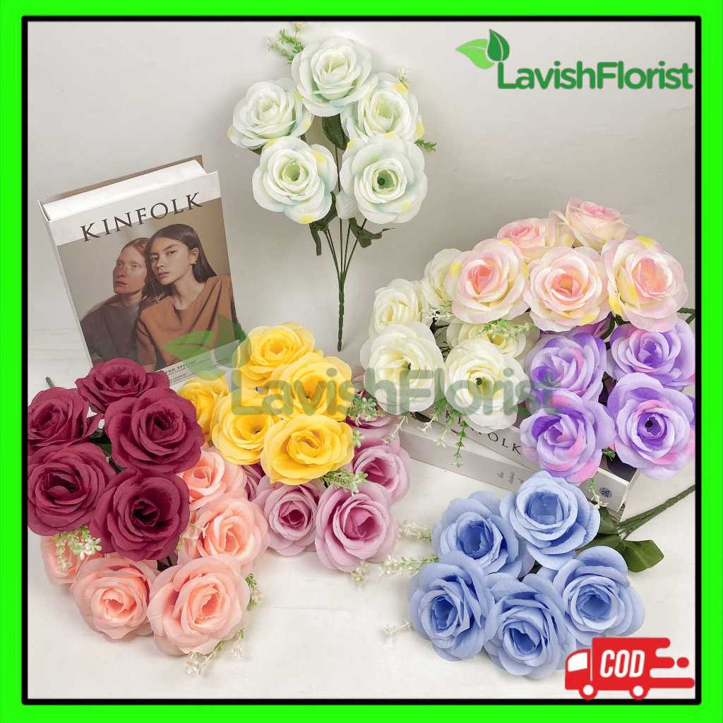 Bunga Rose Austin/Bunga Plastik/Bunga Dekorasi/Dekorasi Pernikahan/Pernikahan