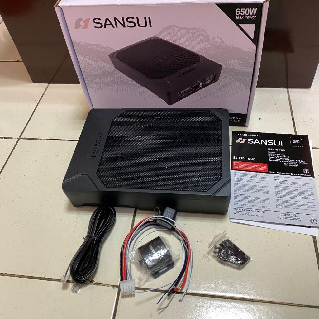 Subwoofer Kolong Aktif 8 Inch Sansui EGON-800 / Sub Kolong Mobil