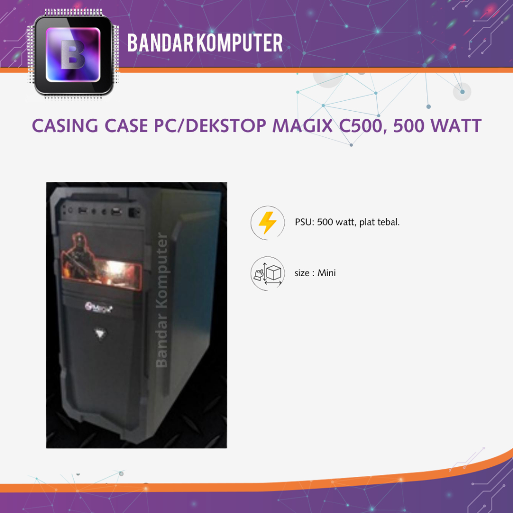 CASING PC/DEKSTOP MAGIX C500w WATT