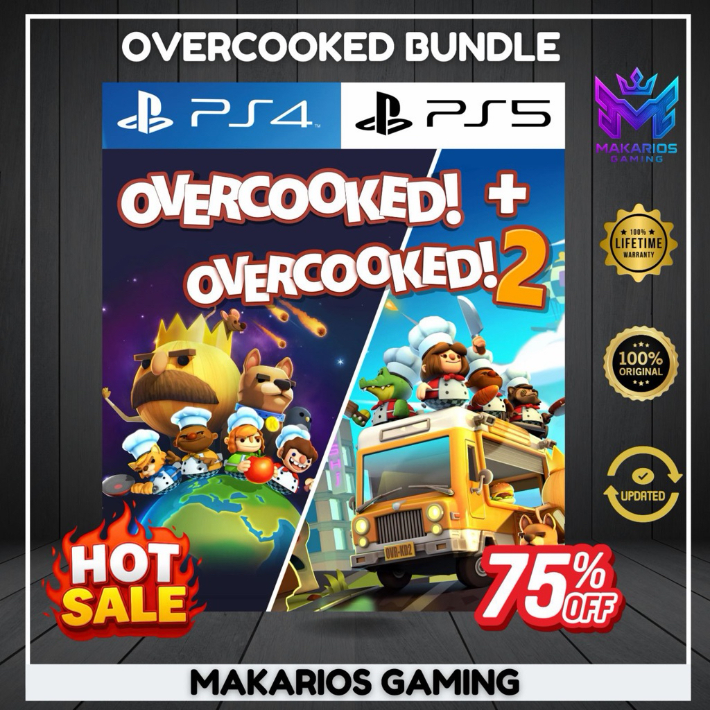 Overcooked + Overcooked 2 Bundle, For PS5 & PS4