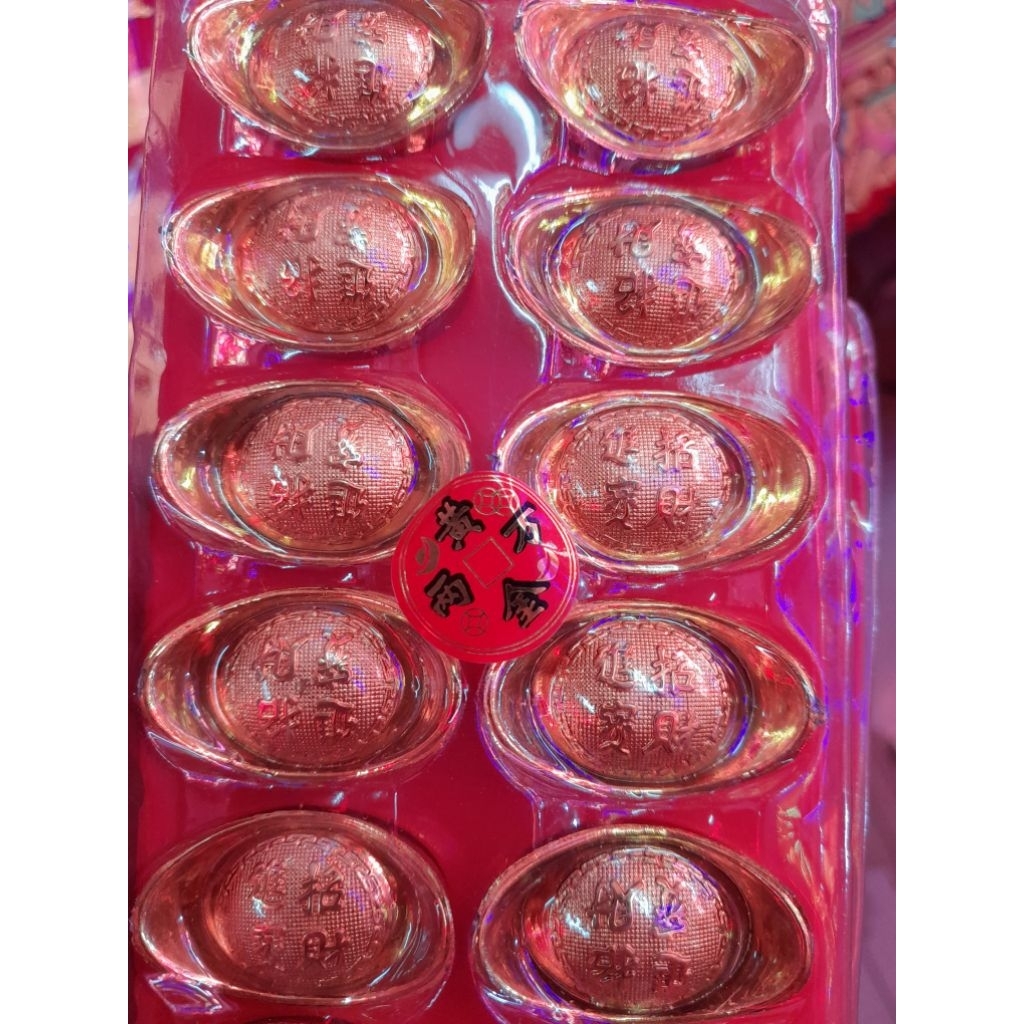 yen pao emas hiasan imlek hampers hiasan kue topper kue yen pao