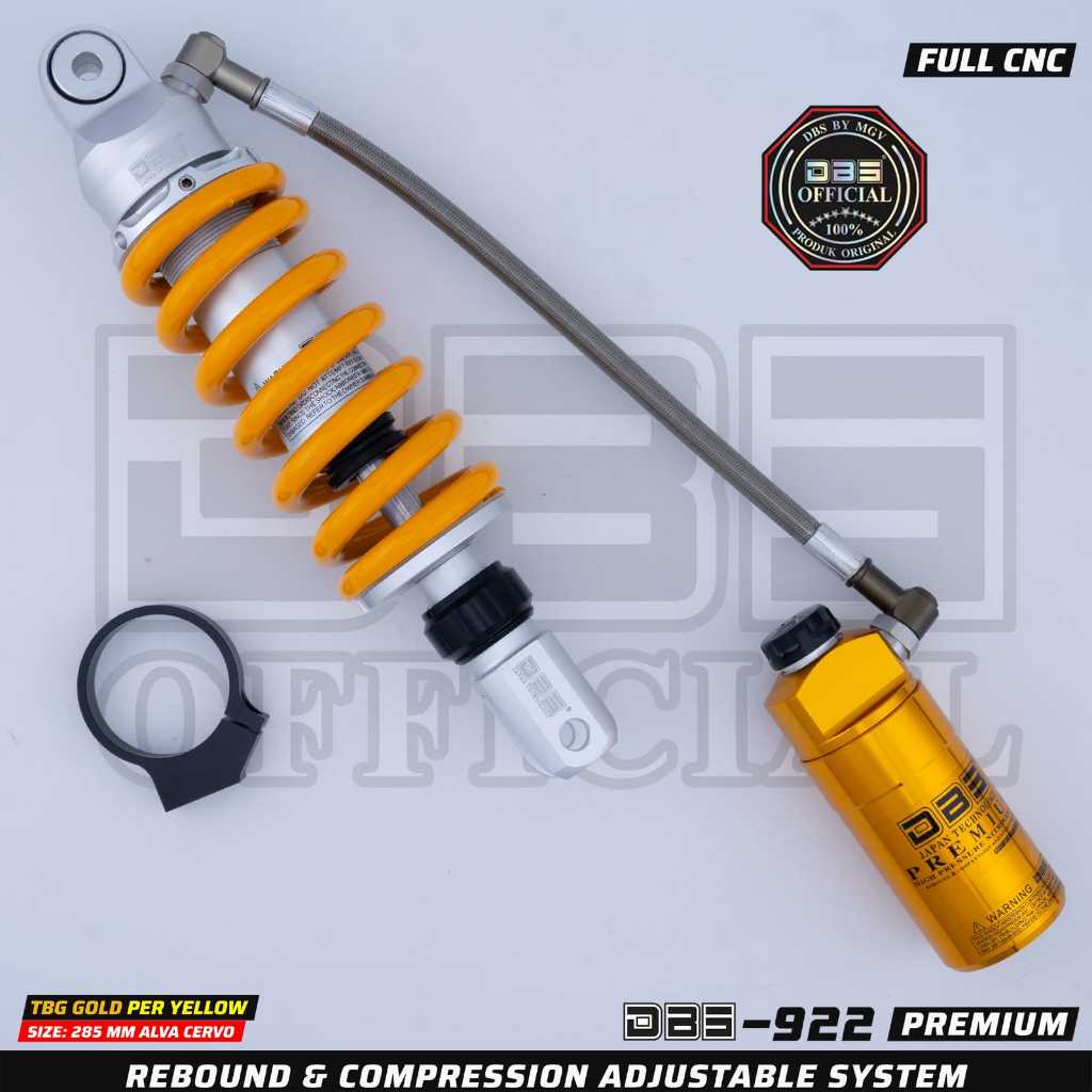 DBS 922 Monoshock Motor Listrik Alva Cervo Full CNC Tabung Pisah 285mm Fungsi Klik