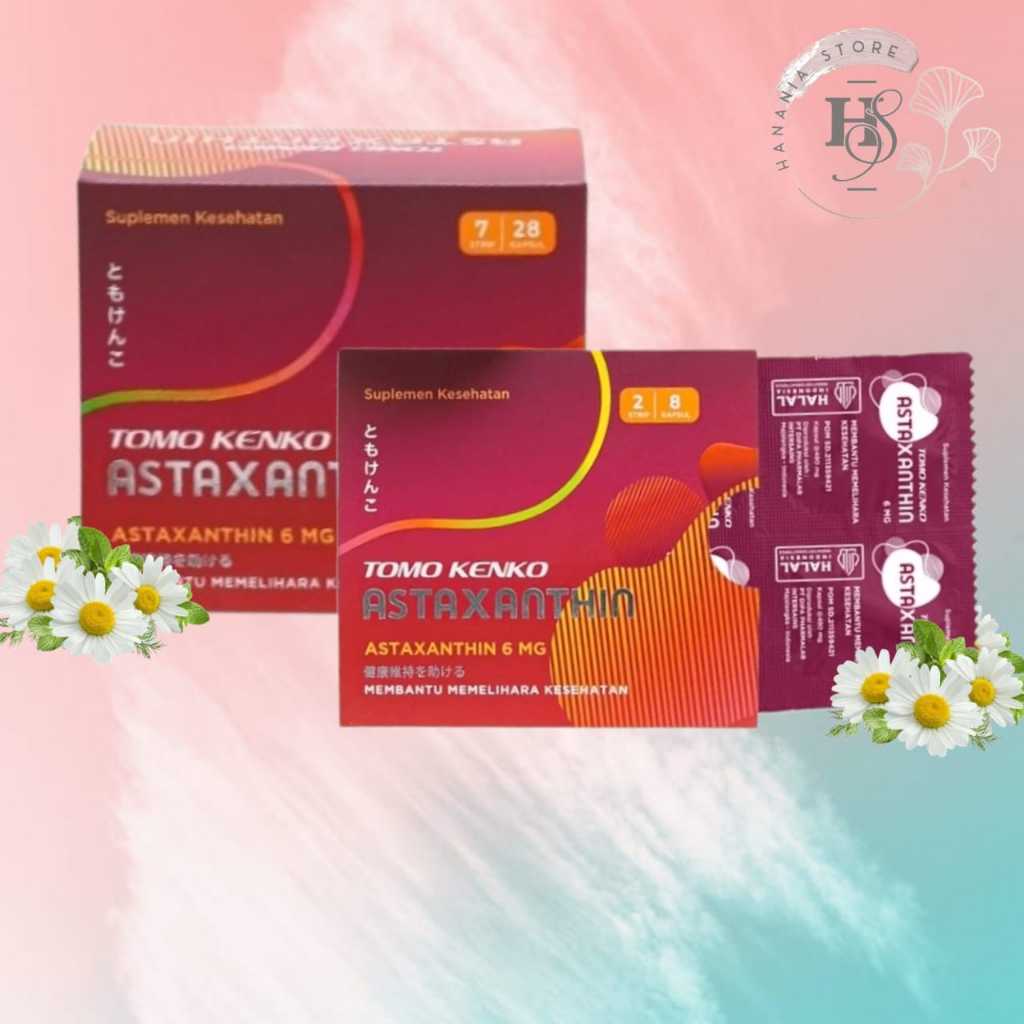 TOMO KENKO ASTAXANTHIN 6mg Vitamin Daya Tahan Tubuh Antioksidan Pencegah Penuaan Dini