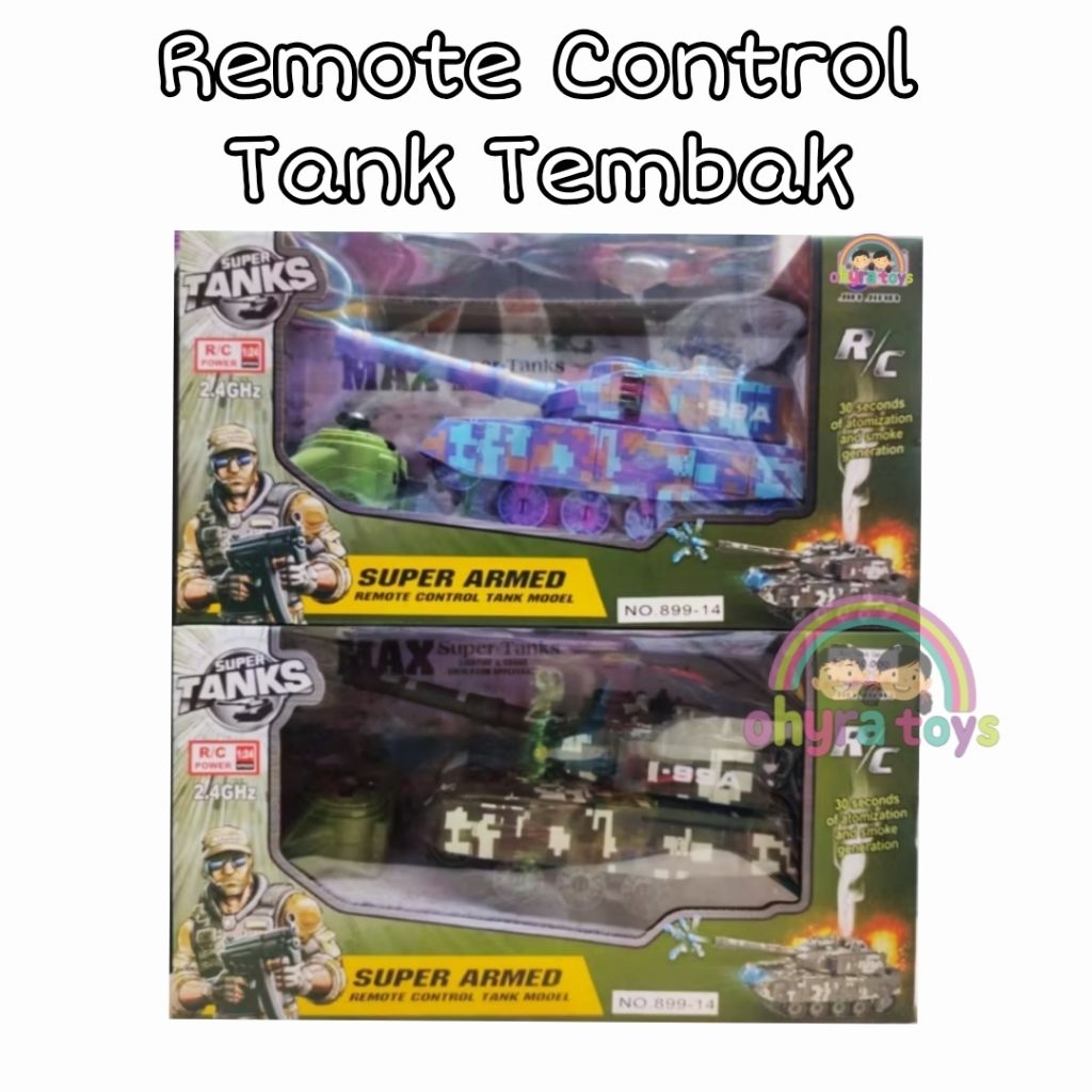 Mainan RC Super Tanks Super Armed 2.4 Ghz Remote Control Tank Model