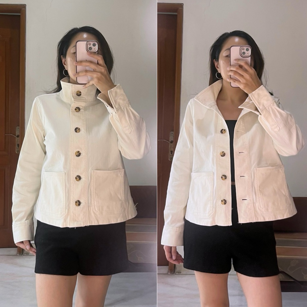 LOFT White Denim Jacket