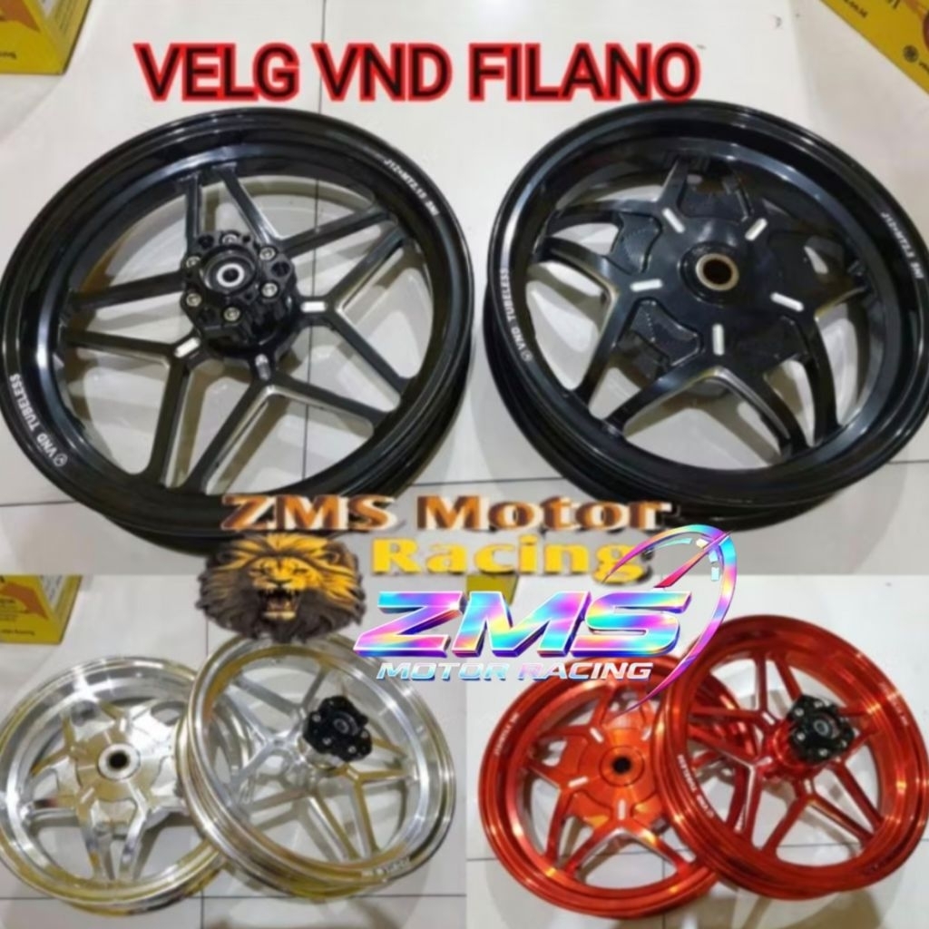 VELG RACING VND V SPEED CRAND FILANO FREEGO 215x250 RING 12 MODEL BINTANG ORIGINAL