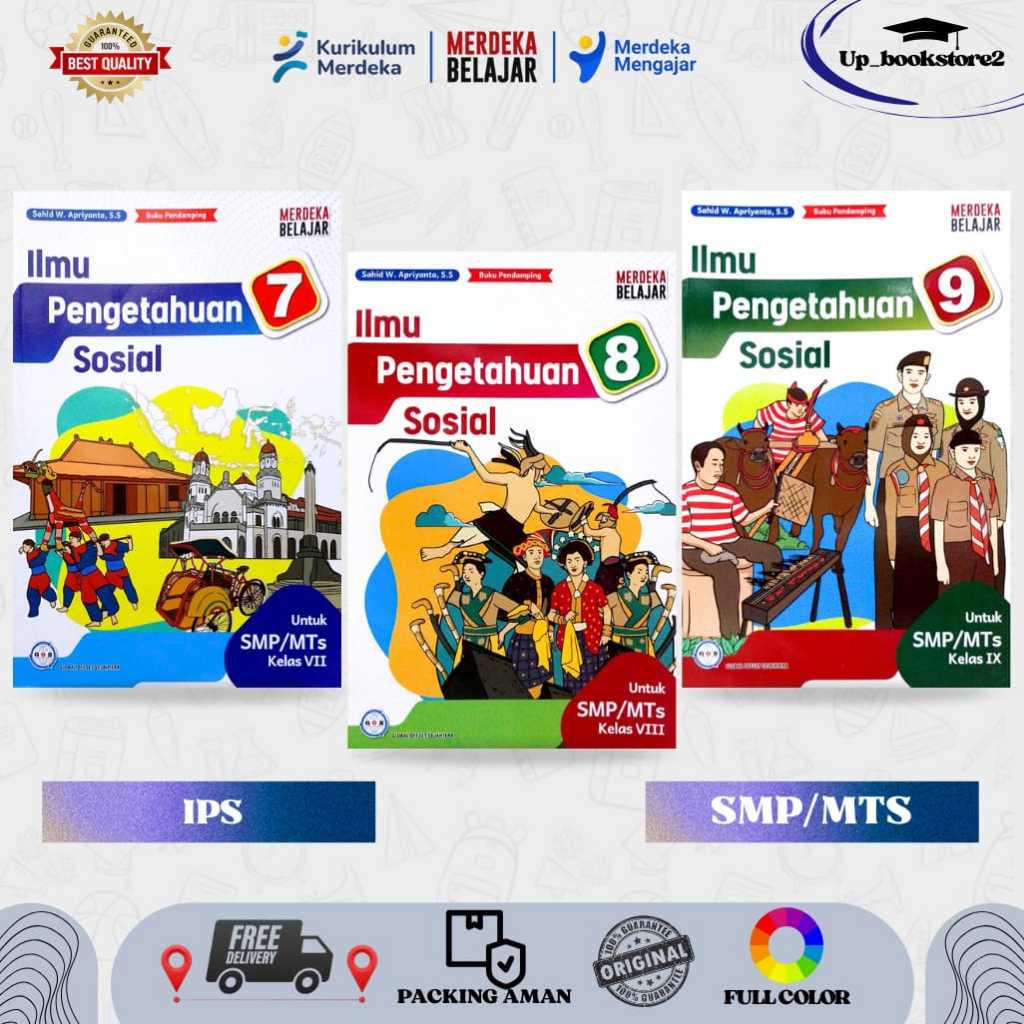 BUKU SISWA IPS KELAS 7,8,9 KURIKULUM PENGGERAK-MERDEKA SMP/MTS PENERBIT : GOS