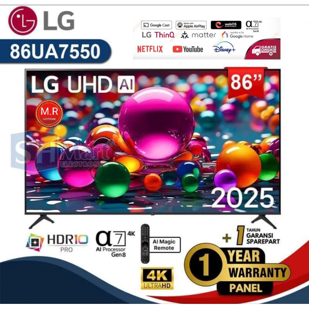 SMART TV LG 86 INC NEW ULTRA BIG TV 86UA7550 UHD 4K HDR10