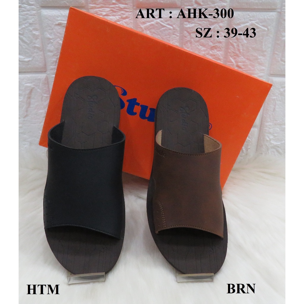 SANDAL KULIT PRIA MEREK STUDIO ART AHK-300 PRICE RP 257.900 BRAND ORIGINAL