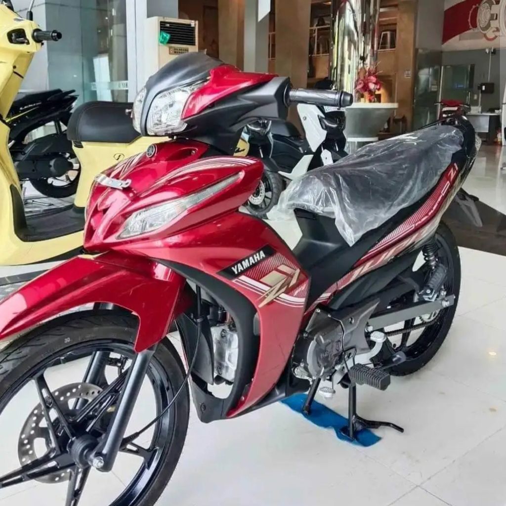 1 Set Stiker Motor Yamaha Jupiter Z1 Full Set Warna Merah - Lentur, Mengkilap, Mudah Dipasang