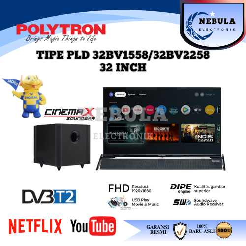 LED TV POLYTRON 32 INCH SOUNDBAR DIGITAL TV/LED TV POLYTRON 32 INCH SOUNDBAR