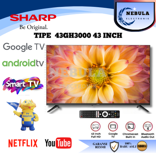GOOGLE TV 43 INCH SHARP/ANDROID TV SHARP 43 INCH/SHARP GOOGLE TV 43 INCH/SMART TV SHARP 43 INCH