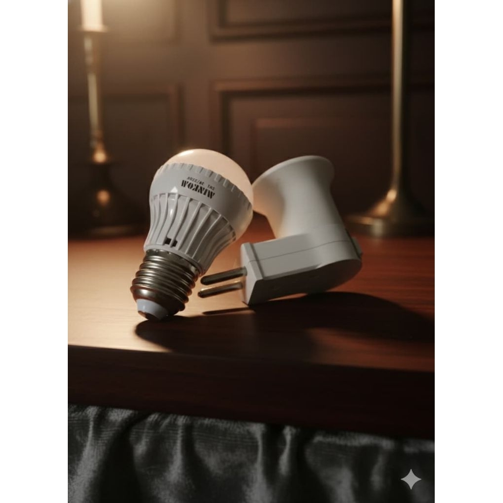 set lampu tidur + fiting colokan