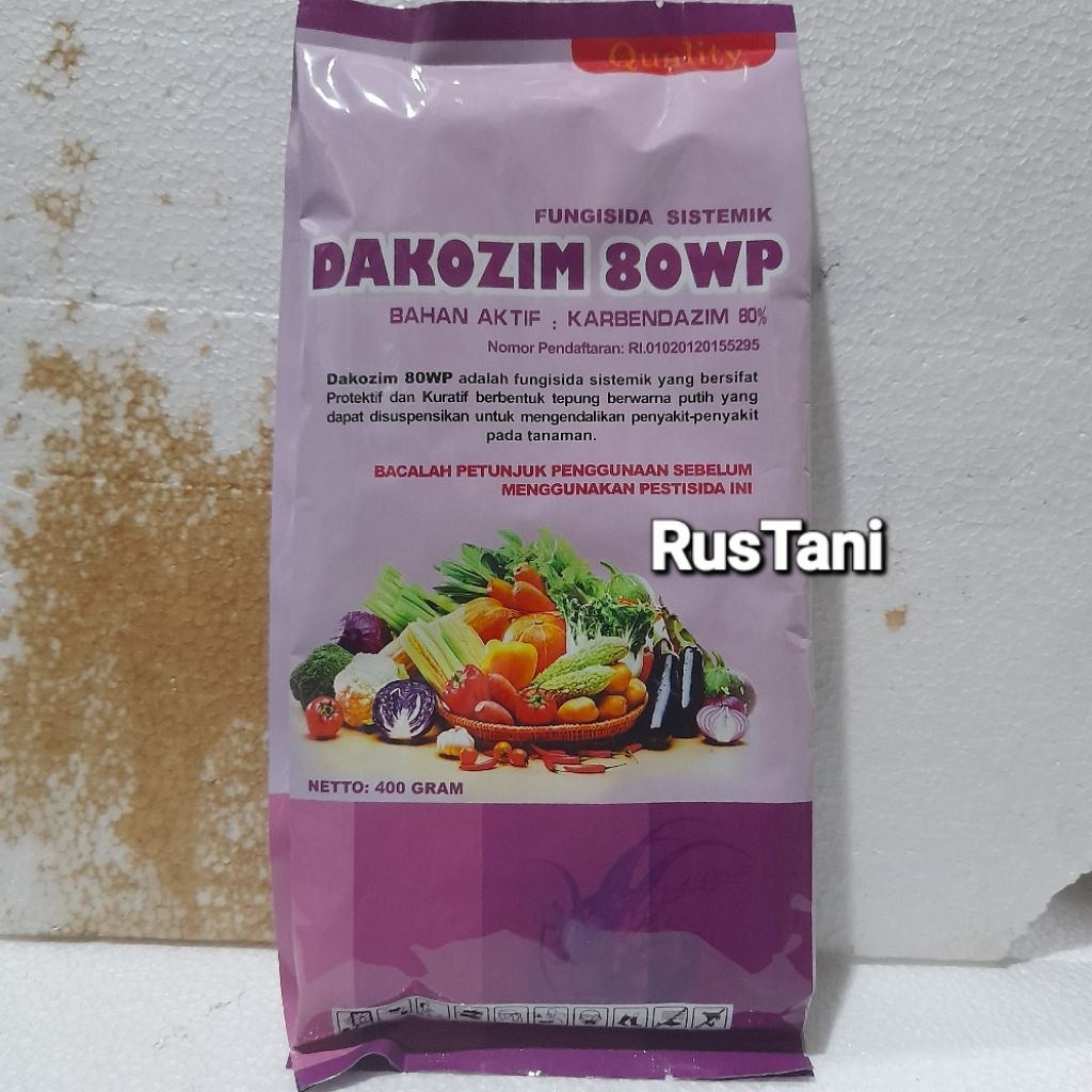 Fungisida DAKOZIM 80WP 400GR Bahan aktif : Karbendazim 80%