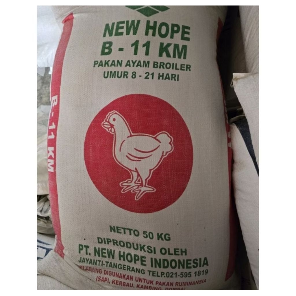 Pakan Ayam Ras Pedaging Umur 8-21 Hari B 11 KM NEW HOPE INDONESIA REPACK 1 KG