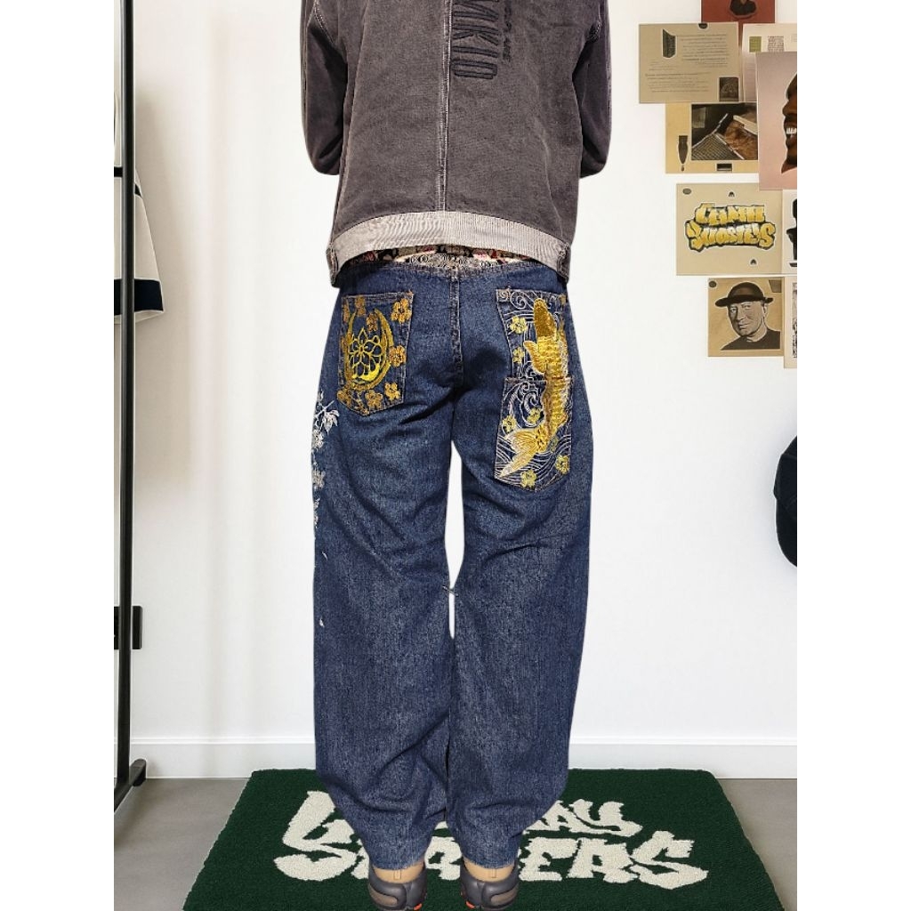 Buden shouten embroidery sakura koi sukajan japan